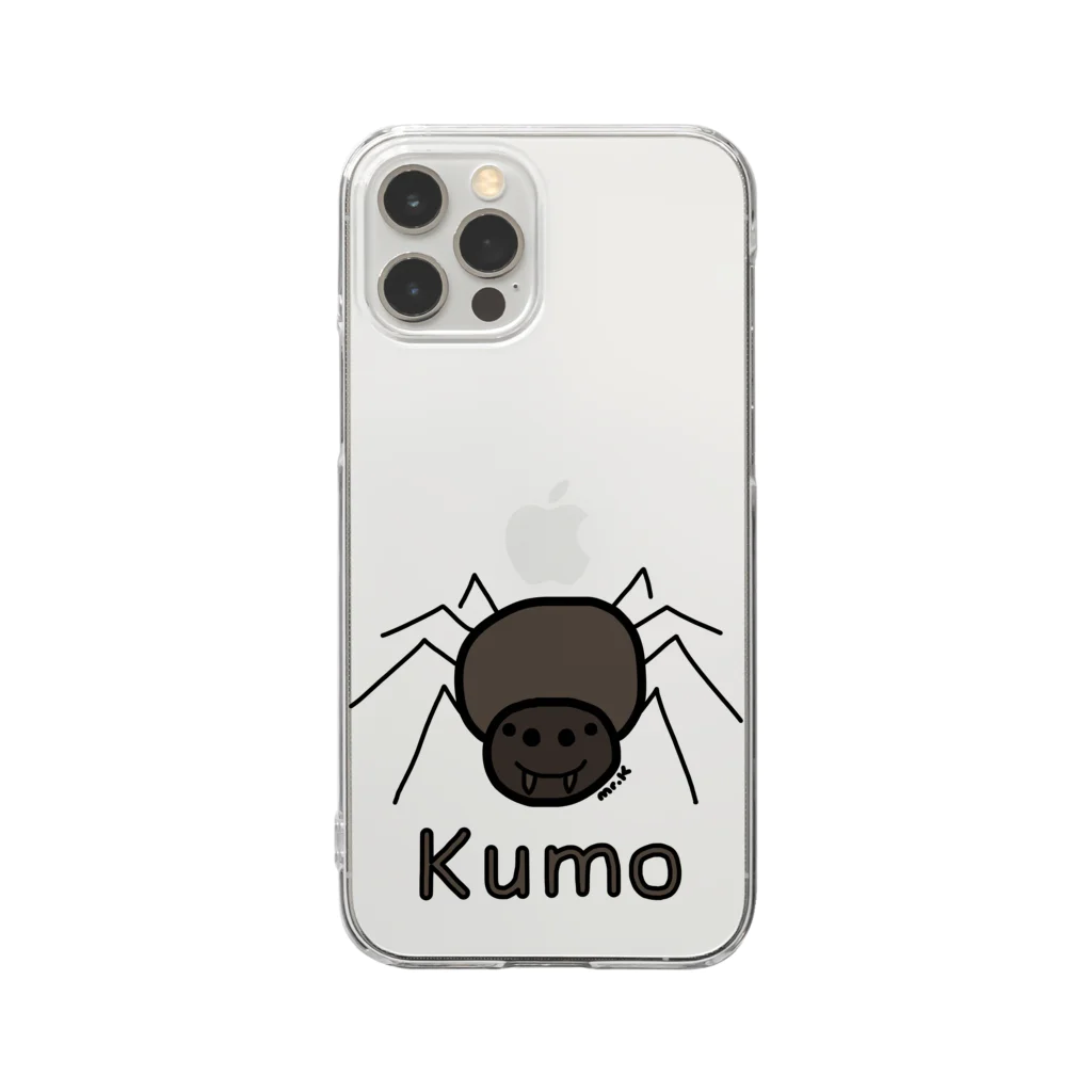 MrKShirtsのKumo (クモ) 色デザイン クリアスマホケース