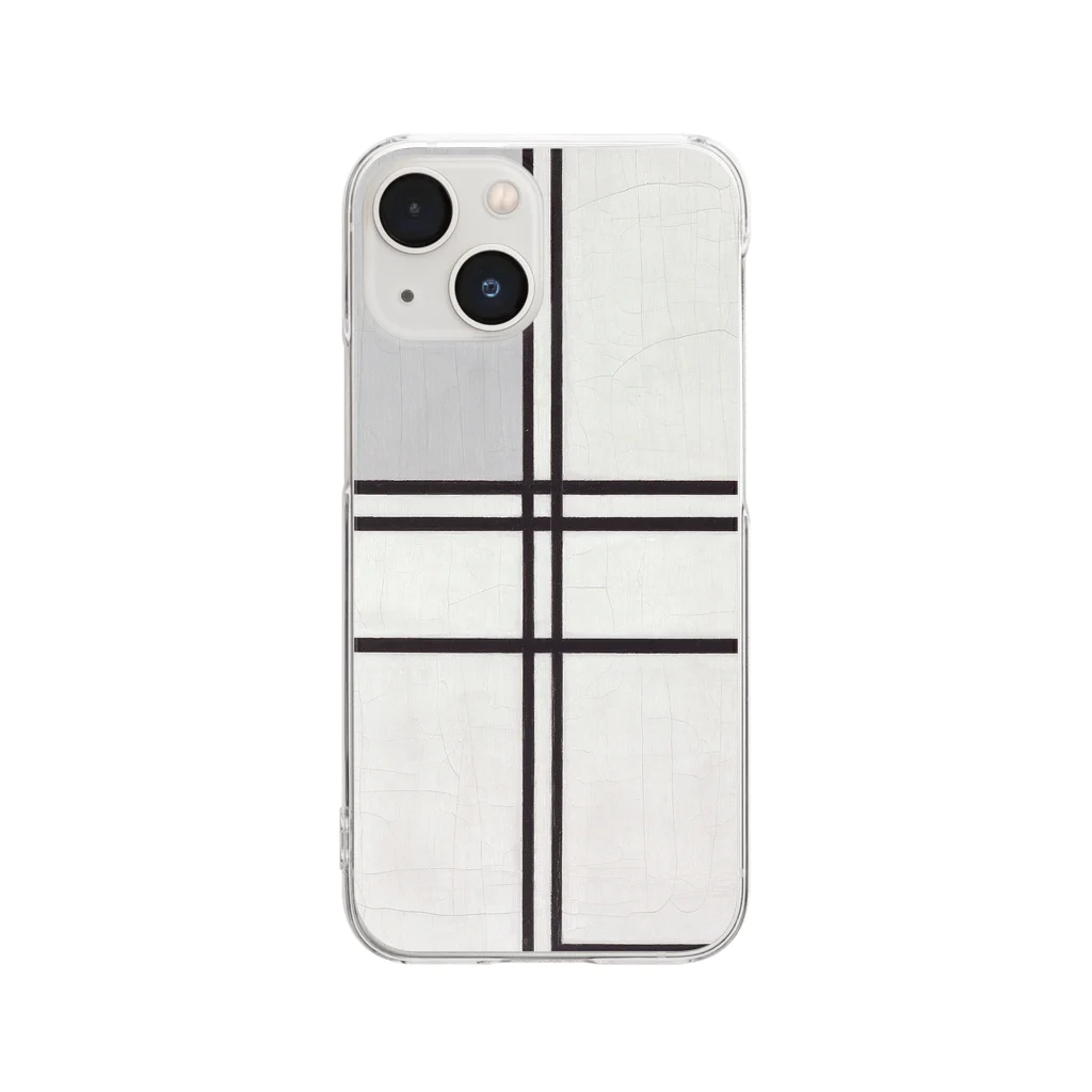 SONOTENI-ARTの028-002　モンドリアン　『コンポジション(No.1)』　クリア　スマホケース　iPhone 13mini/12mini/11Pro専用デザイン　CC4 Clear Smartphone Case