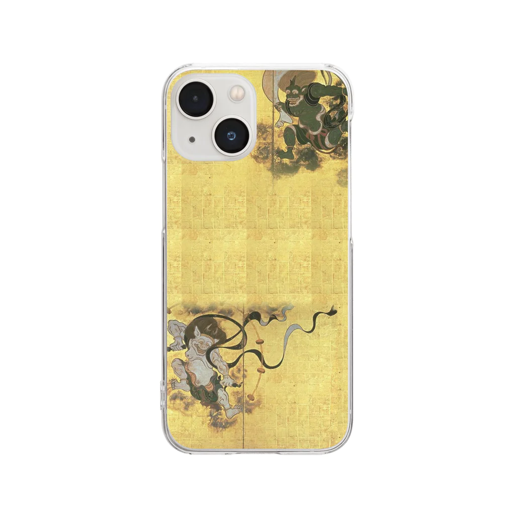 SONOTENI-ARTの023-001　俵屋宗達　『風神雷神図屏風』　クリア　スマホケース　iPhone 13mini/12mini/11Pro専用デザイン　CC4 Clear Smartphone Case