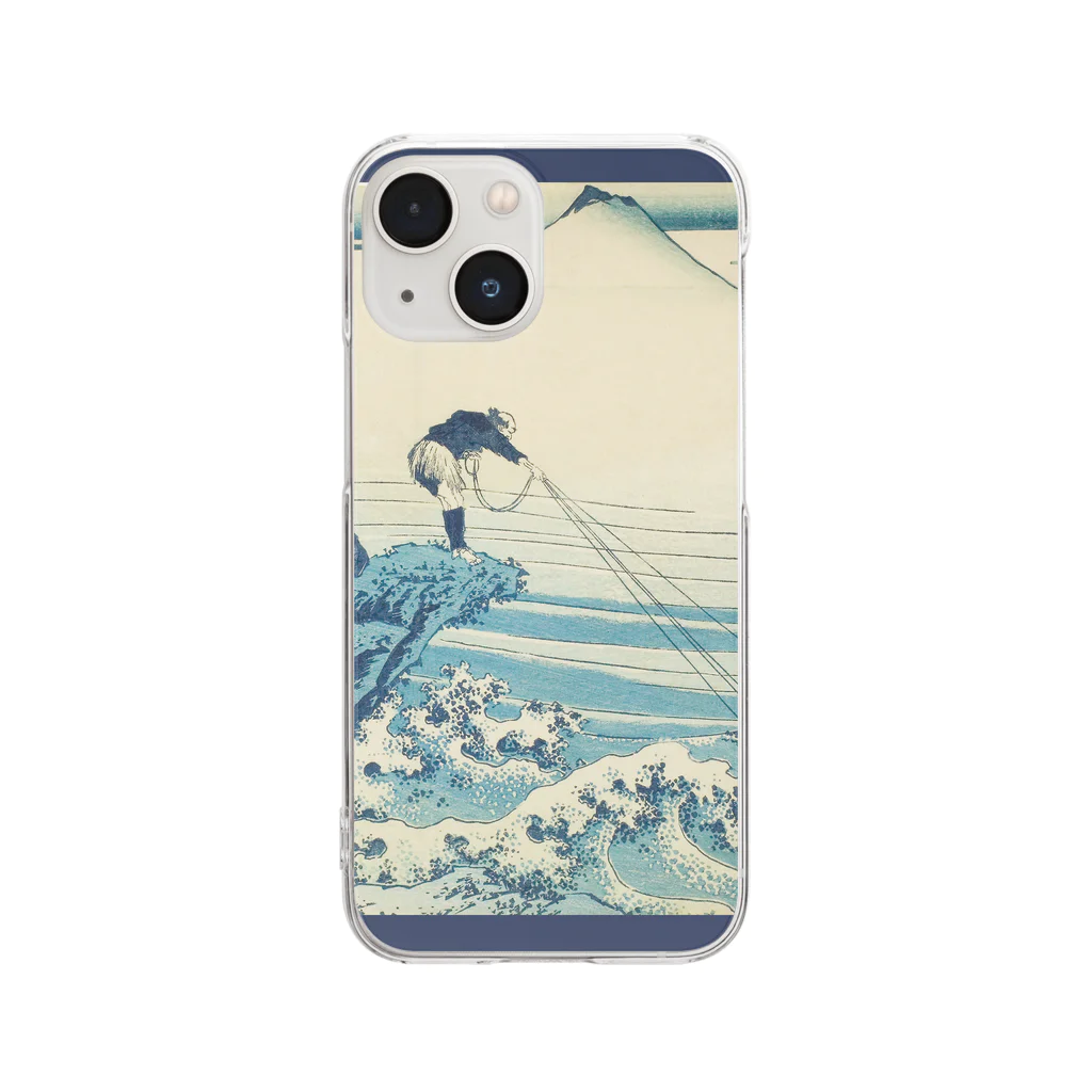 SONOTENI-ARTの003-008　葛飾北斎　『富嶽三十六景　甲州石班沢』　クリア　スマホケース　iPhone 13mini/12mini/11Pro専用デザイン　CC4 Clear Smartphone Case