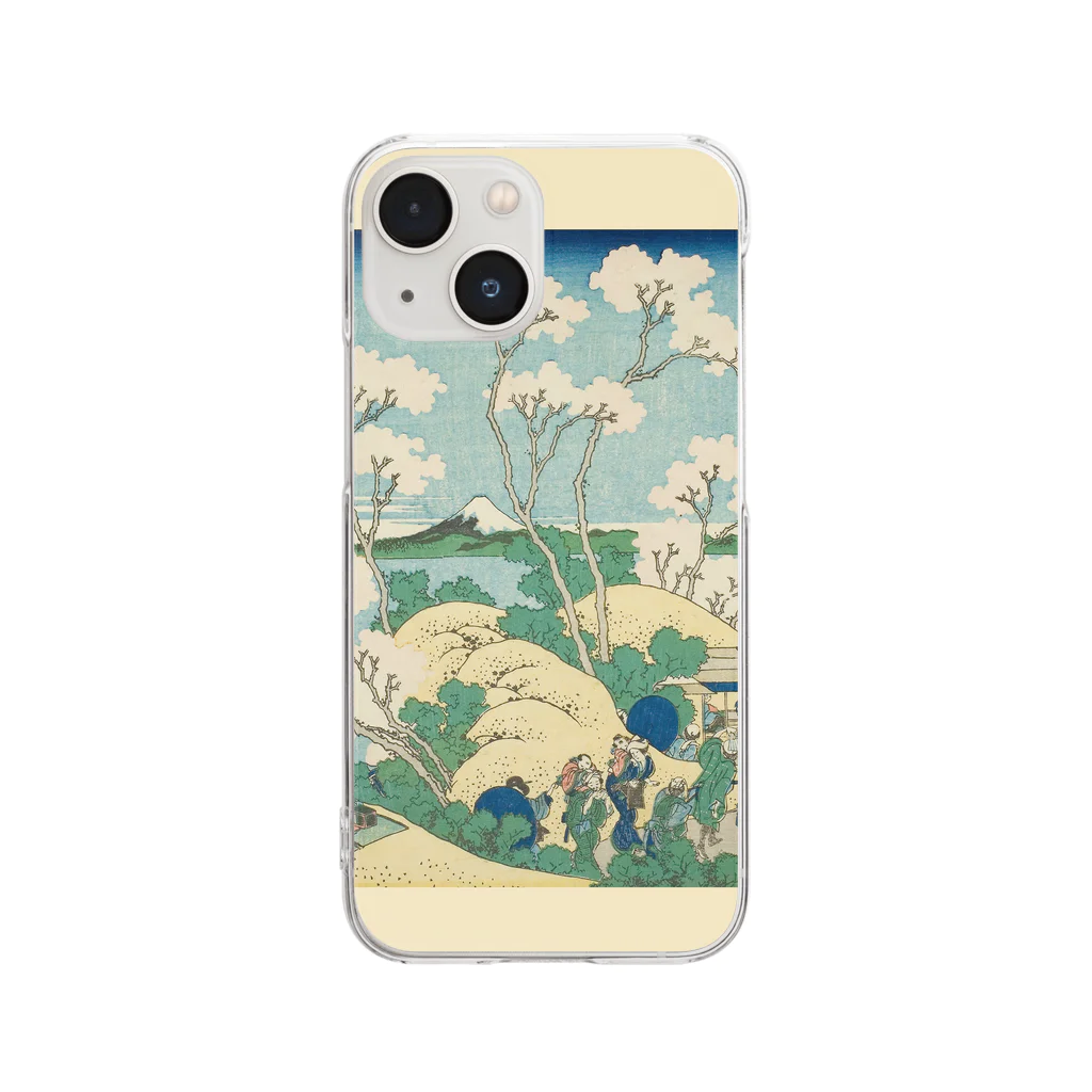 SONOTENI-ARTの003-011　葛飾北斎　『冨嶽三十六景　東海道品川御殿山ノ不二』　クリア　スマホケース　iPhone 13mini/12mini/11Pro専用デザイン　CC4 Clear Smartphone Case