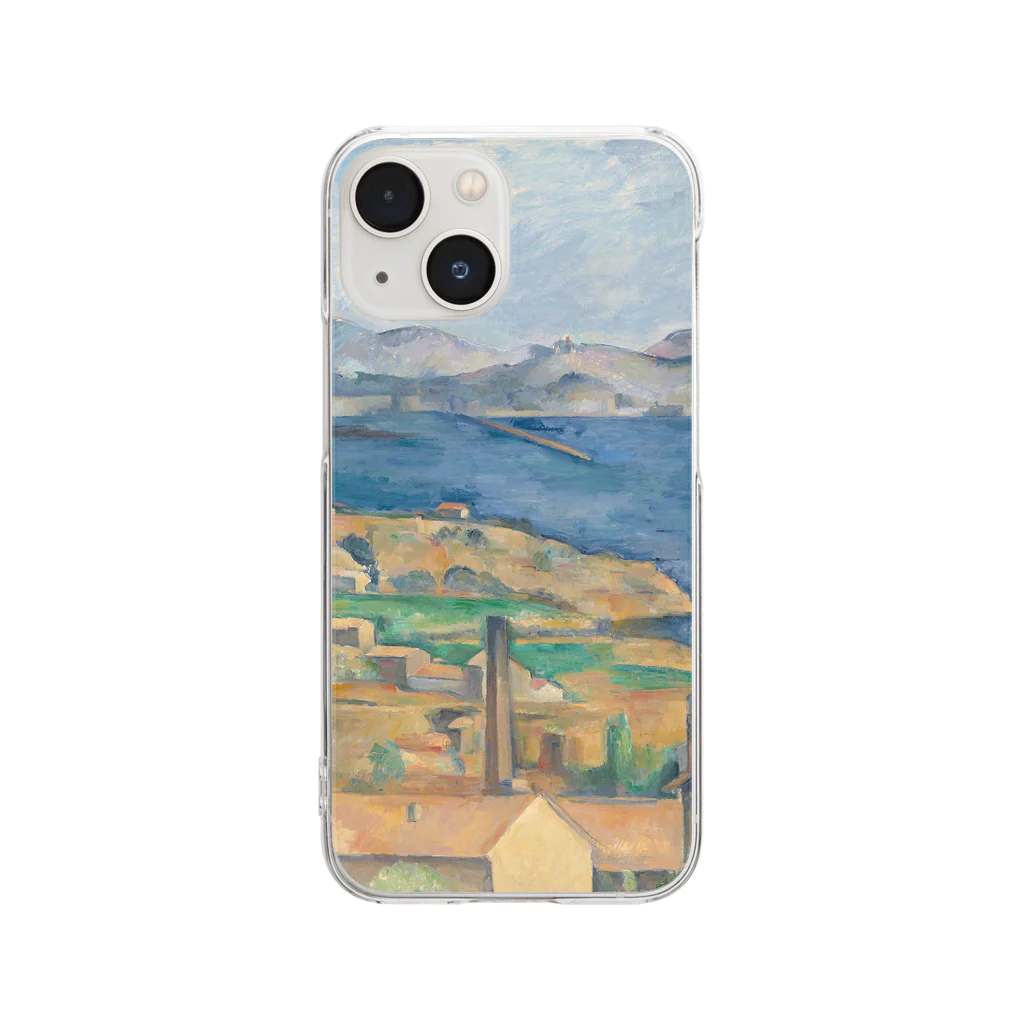 SONOTENI-ARTの017-002　ポール・セザンヌ　『マルセイユの入江、レスタックからの眺め』　クリア　スマホケース　iPhone 13mini/12mini/11Pro専用デザイン　CC4 Clear Smartphone Case