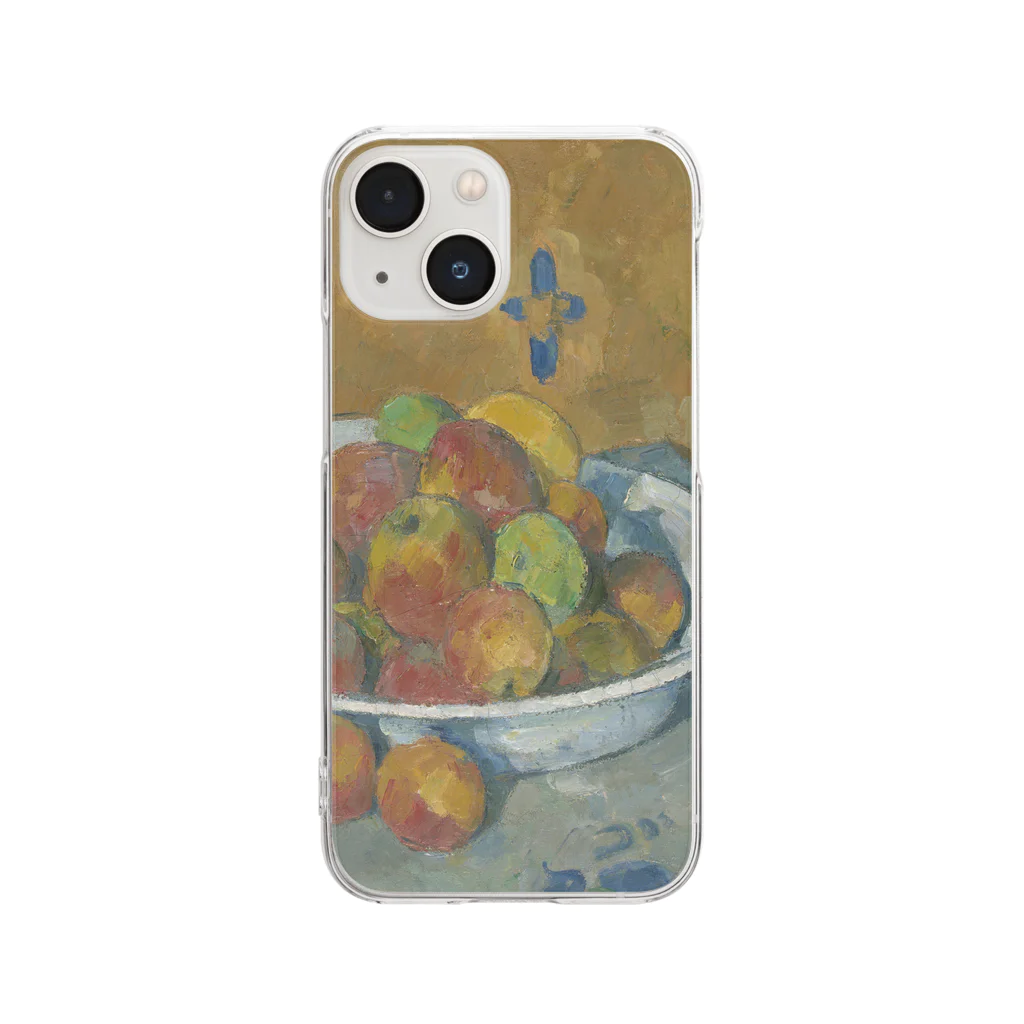 SONOTENI-ARTの017-008　ポール・セザンヌ　『リンゴのプレート』　クリア　スマホケース　iPhone 13mini/12mini/11Pro専用デザイン　CC4 クリアスマホケース