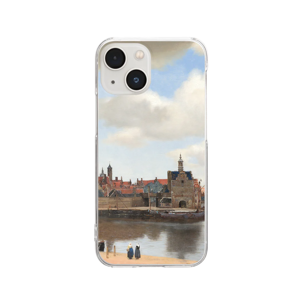 SONOTENI-ARTの008-003　フェルメール　『デルフト眺望』　クリア　スマホケース　iPhone 13mini/12mini/11Pro専用デザイン　CC4 Clear Smartphone Case