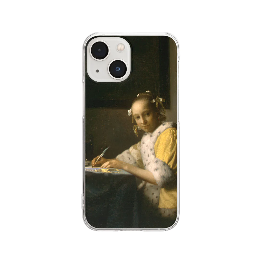 SONOTENI-ARTの008-009　フェルメール　『手紙を書く女』　クリア　スマホケース　iPhone 13mini/12mini/11Pro専用デザイン　CC4 Clear Smartphone Case