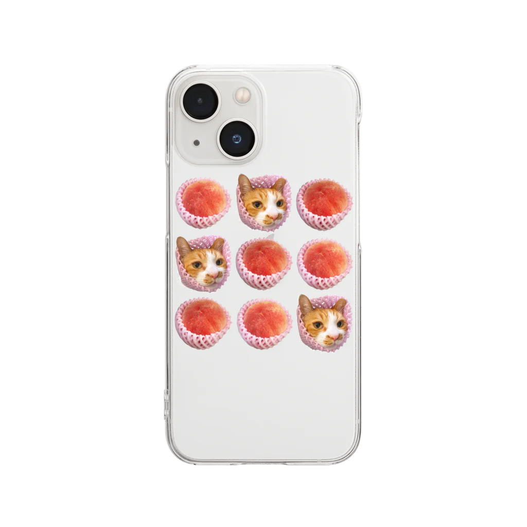 gold_manの桃猫ちゃん Clear Smartphone Case