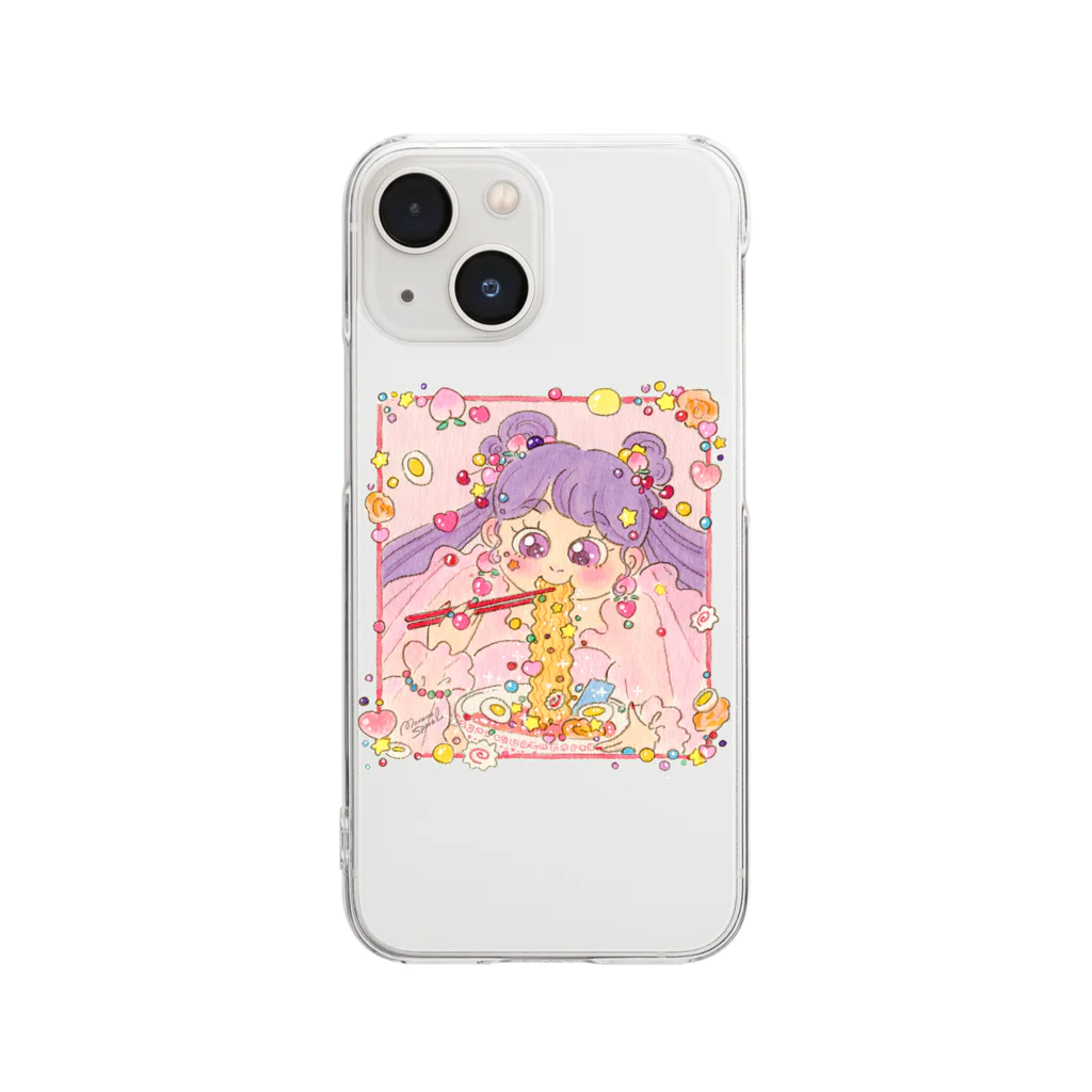 MomomosparkleのRamen Time! Clear Smartphone Case