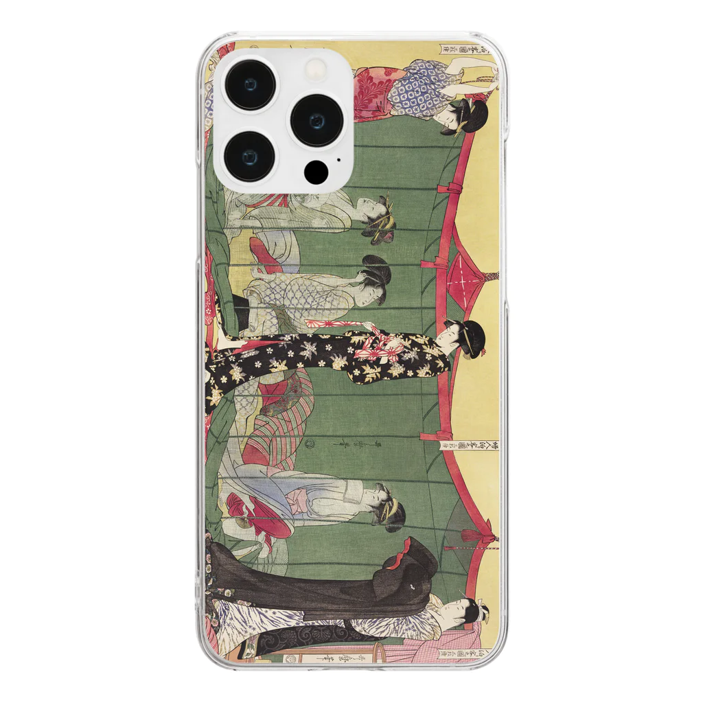 寿めでたや(ukiyoe)のUKIYOE  Utamaro 歌麿_婦人泊り客の図 Clear Smartphone Case