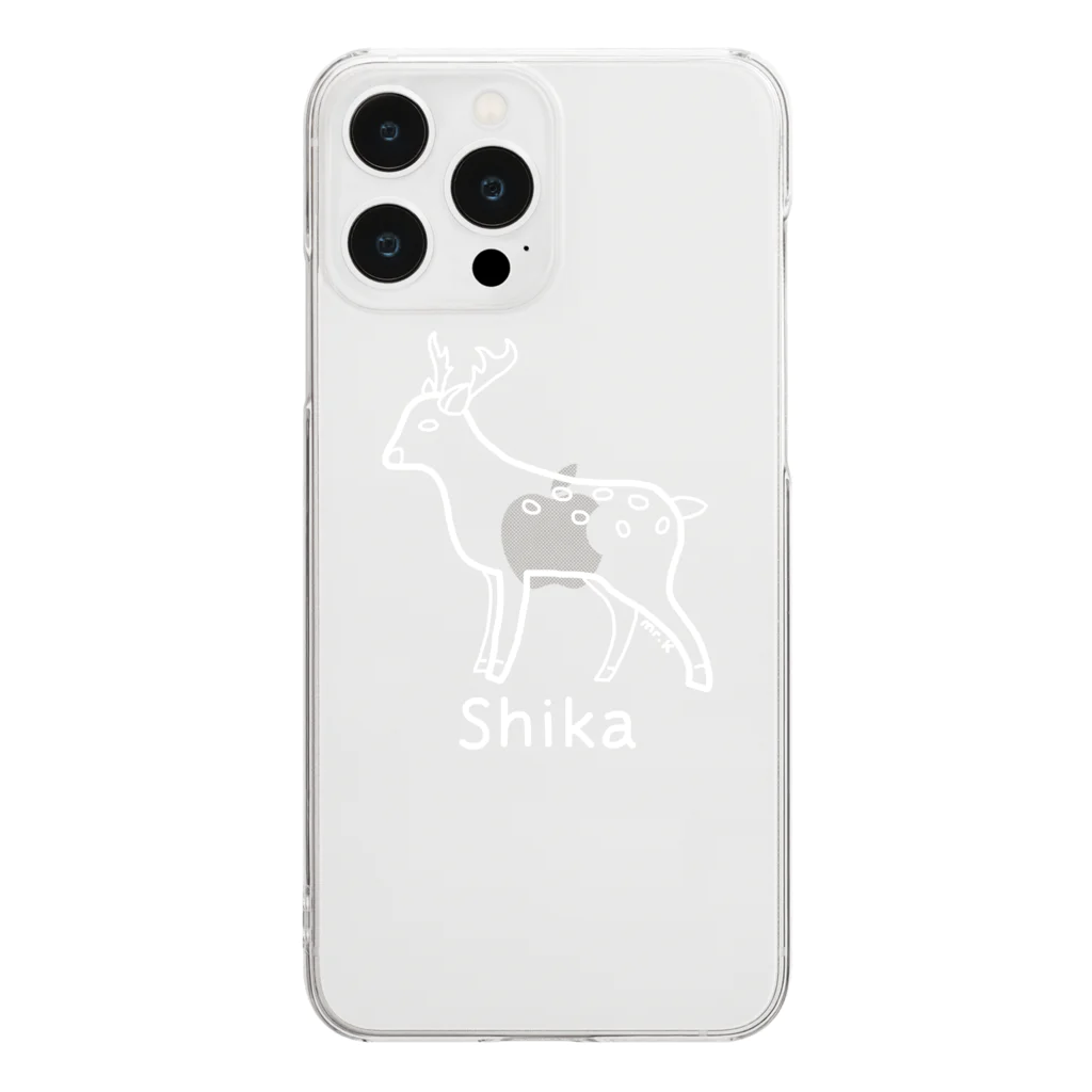MrKShirtsのShika (シカ) 白デザイン Clear Smartphone Case