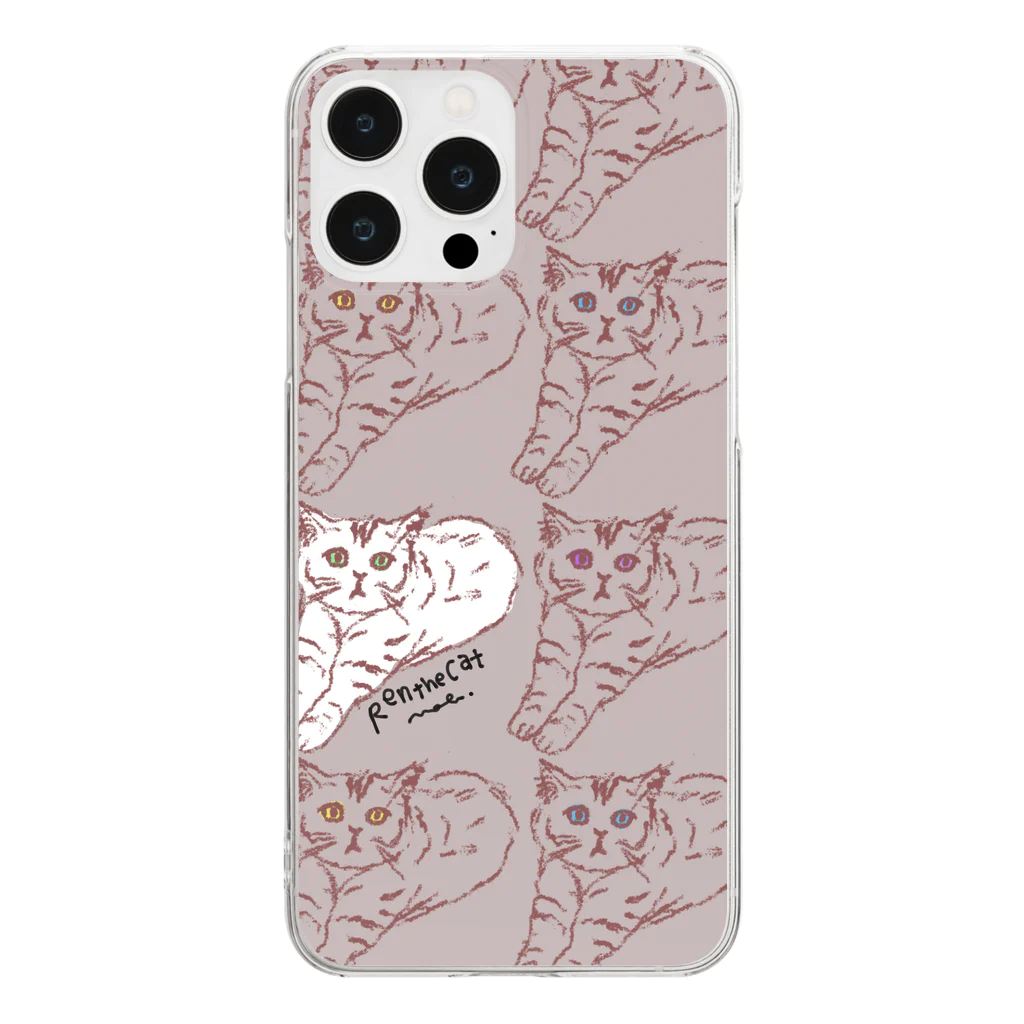 ヤナギヤノブコのREN the CAT - petite Clear Smartphone Case