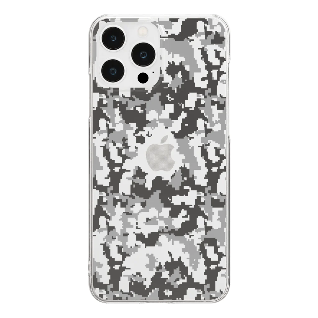 Tuxedo Catのカモフラ【シルバー用 クリアケース】 Clear Smartphone Case