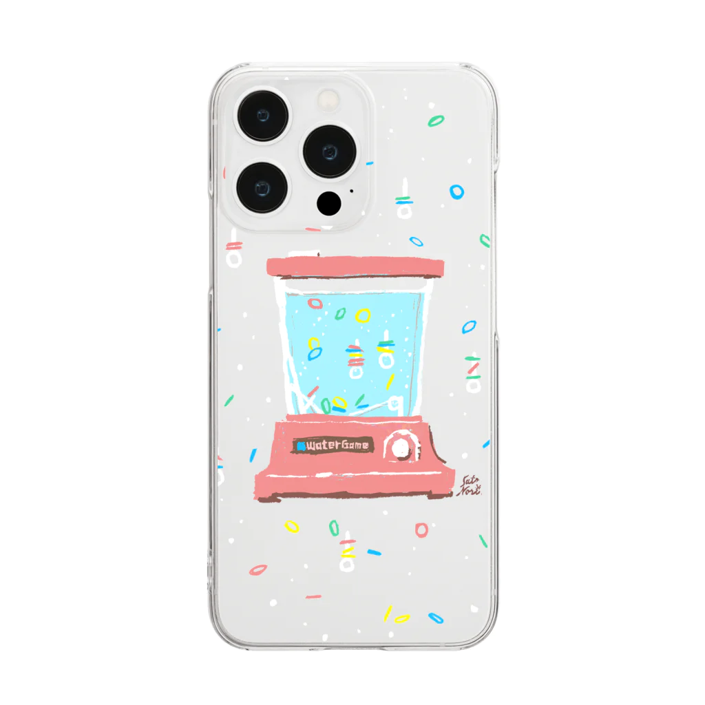 サトウノリコ*の【昭和】ウォーターゲーム（クリア） Clear Smartphone Case