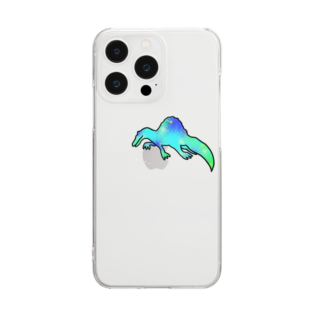 pluのカラフルスピノ❤️💛💚💙💜 Clear Smartphone Case