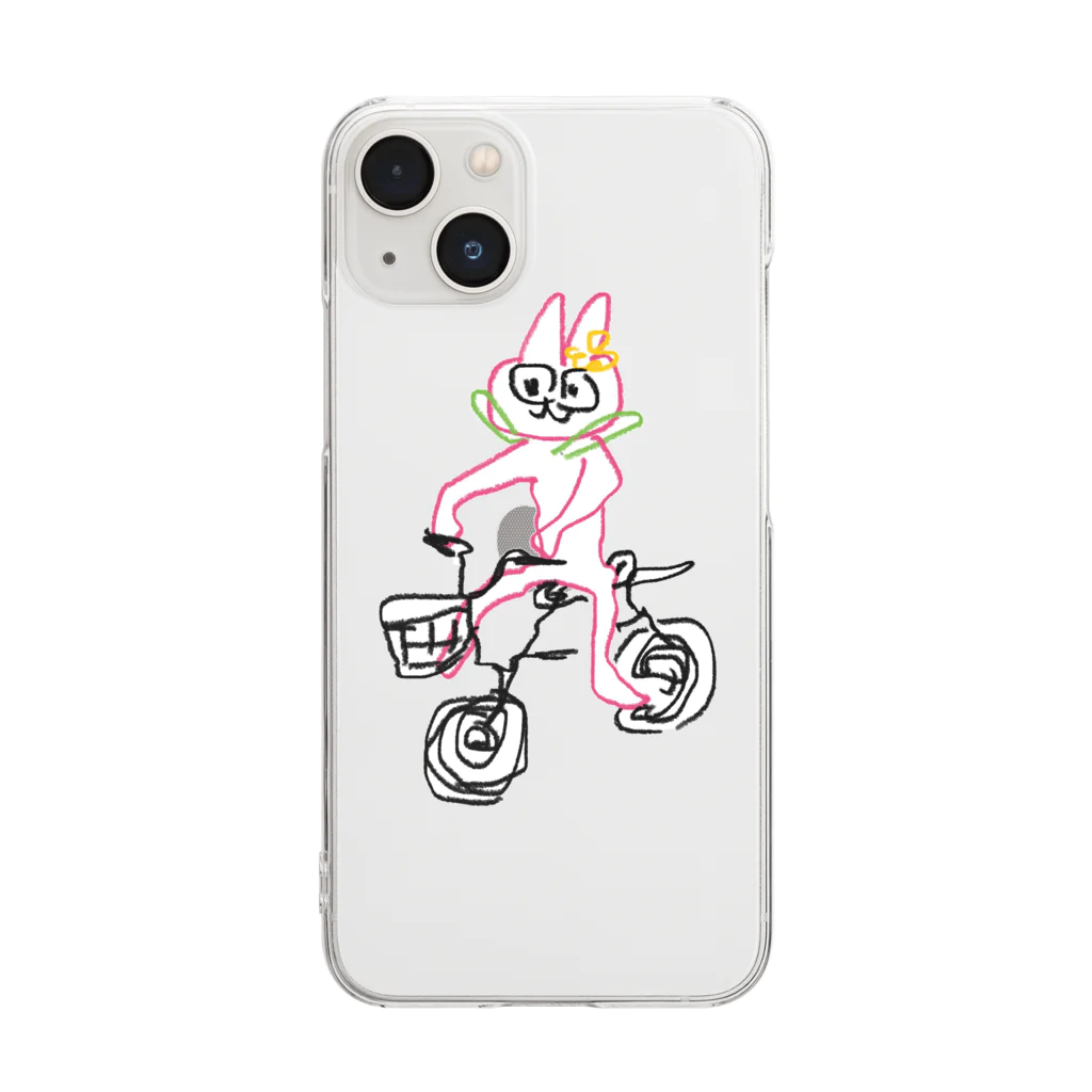 ゆめぴのぷりきゅ自転車乗れます Clear Smartphone Case