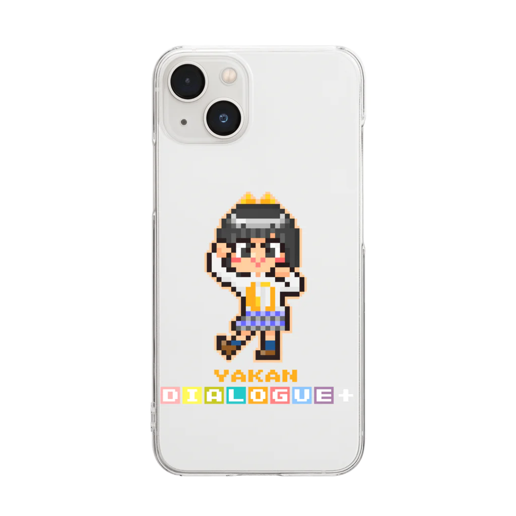 DIALOGUE＋のドットDIALOGUE＋ やかん推しクリアスマホケース Clear Smartphone Case