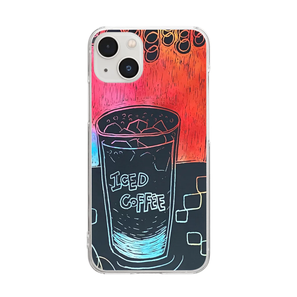 EririRiのmorning iced coffee Clear Smartphone Case