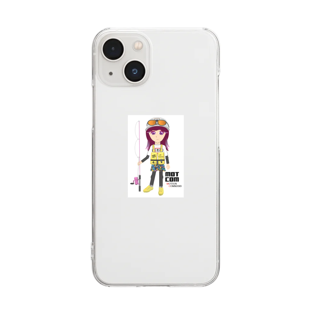 MOTCOM Winkel+の釣りガール　Fishinggirls Clear Smartphone Case