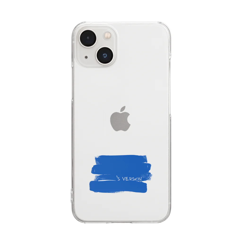 aoi.aoのMy Original Version - colored BLUE Clear Smartphone Case