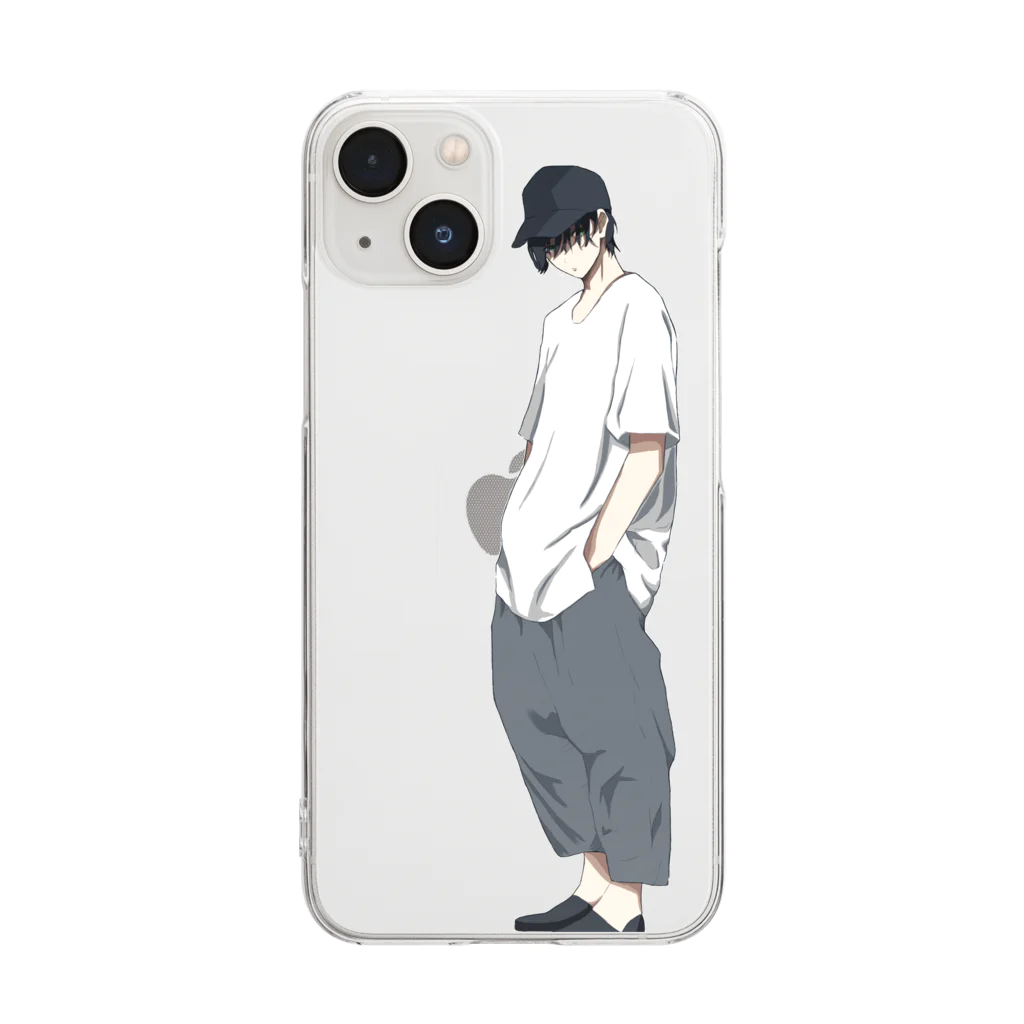 ひろし@無言フォロー失礼しますのオリジナルグッズ Clear Smartphone Case