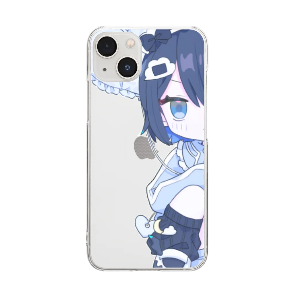 おかゆ .🍽の水色 かわいい スマホケース！ Clear Smartphone Case