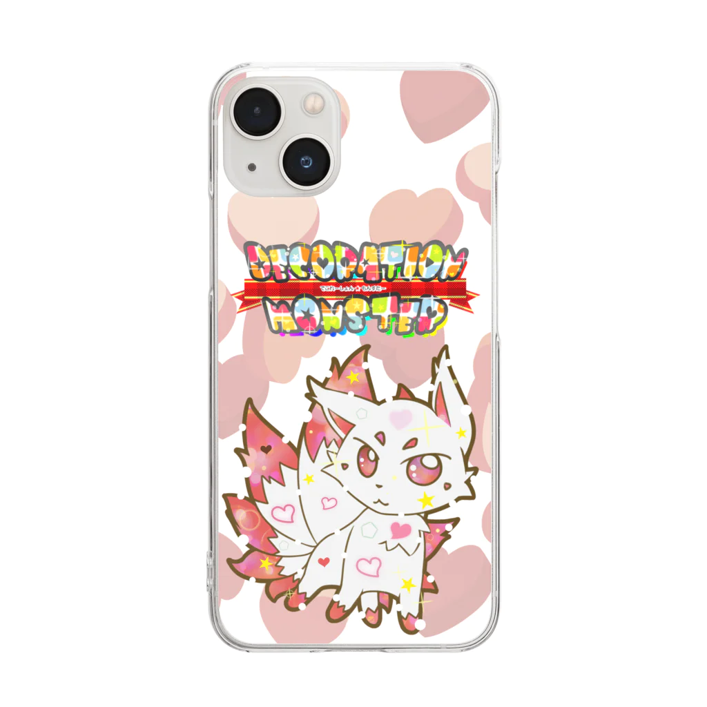 デコレーションモンスター@夢を叶えるお手伝い！のデコモン【きゅうび】 Clear Smartphone Case