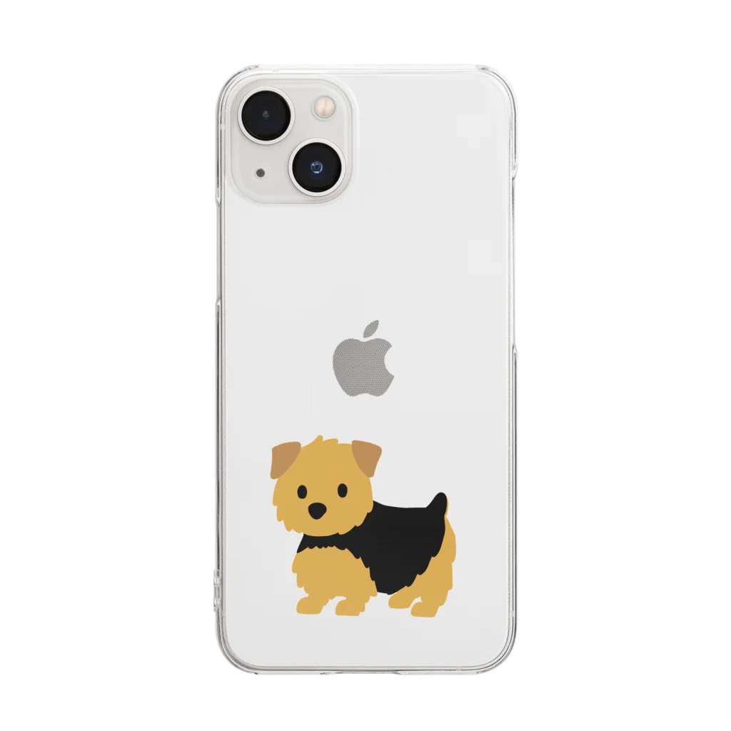 TOMOS-dogのnorfolkterrier（ブラタン） Clear Smartphone Case