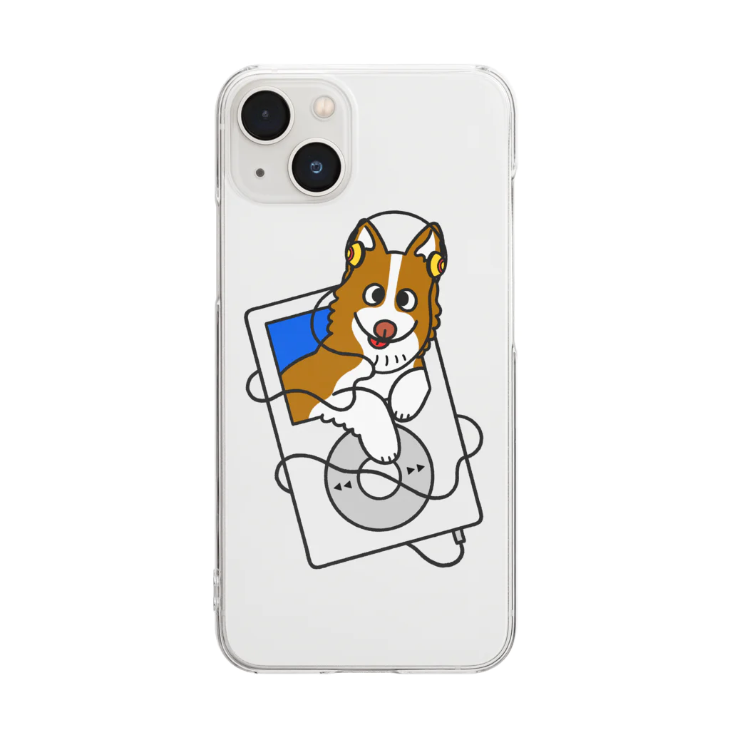 SANNO CREATIONSのDog in Music Clear Smartphone Case