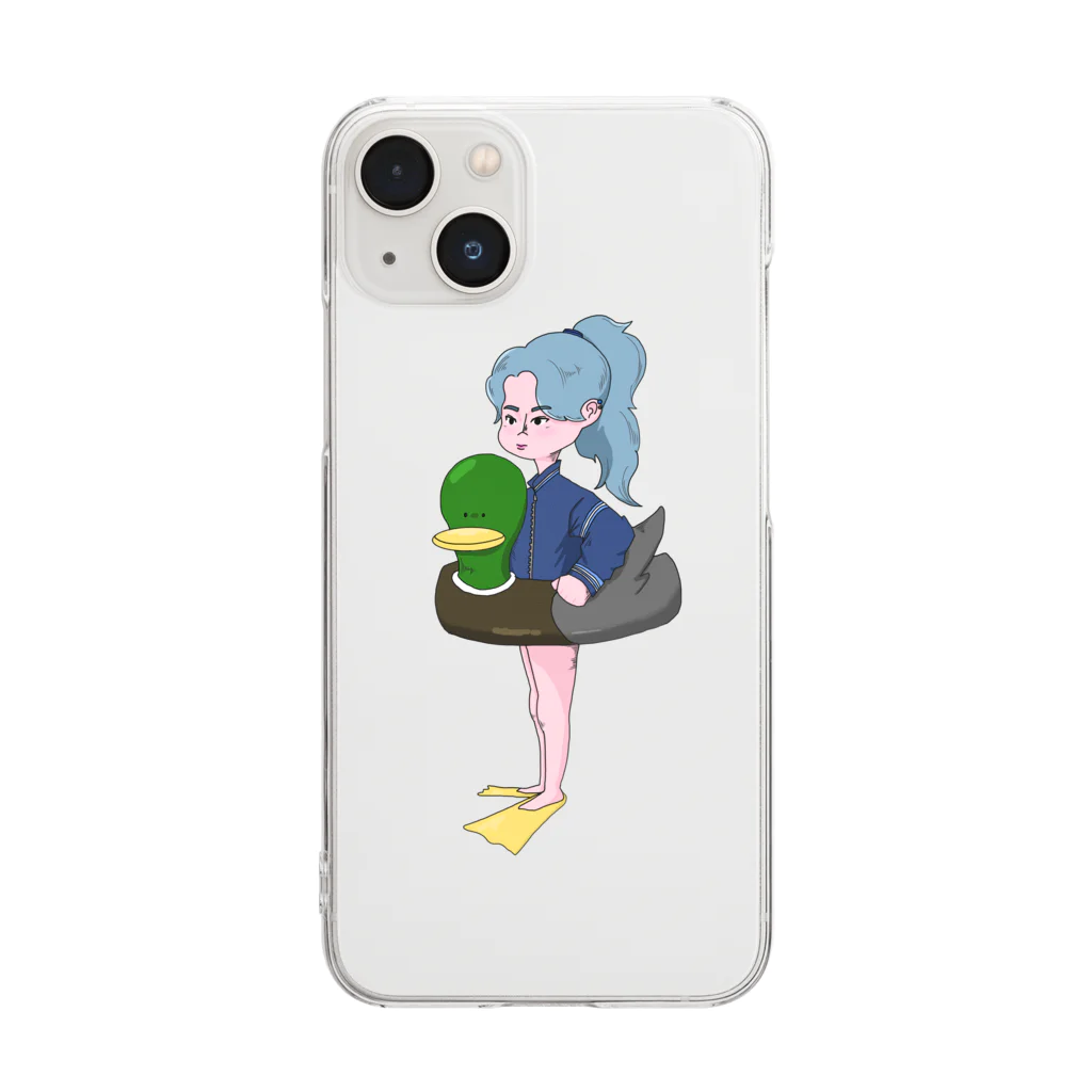 ミセカモの「足元は任せろ」 Clear Smartphone Case