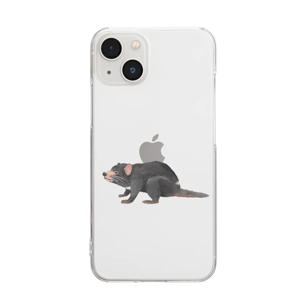 🐶シュナといろいろ🎨のタスマニアデビル Clear Smartphone Case