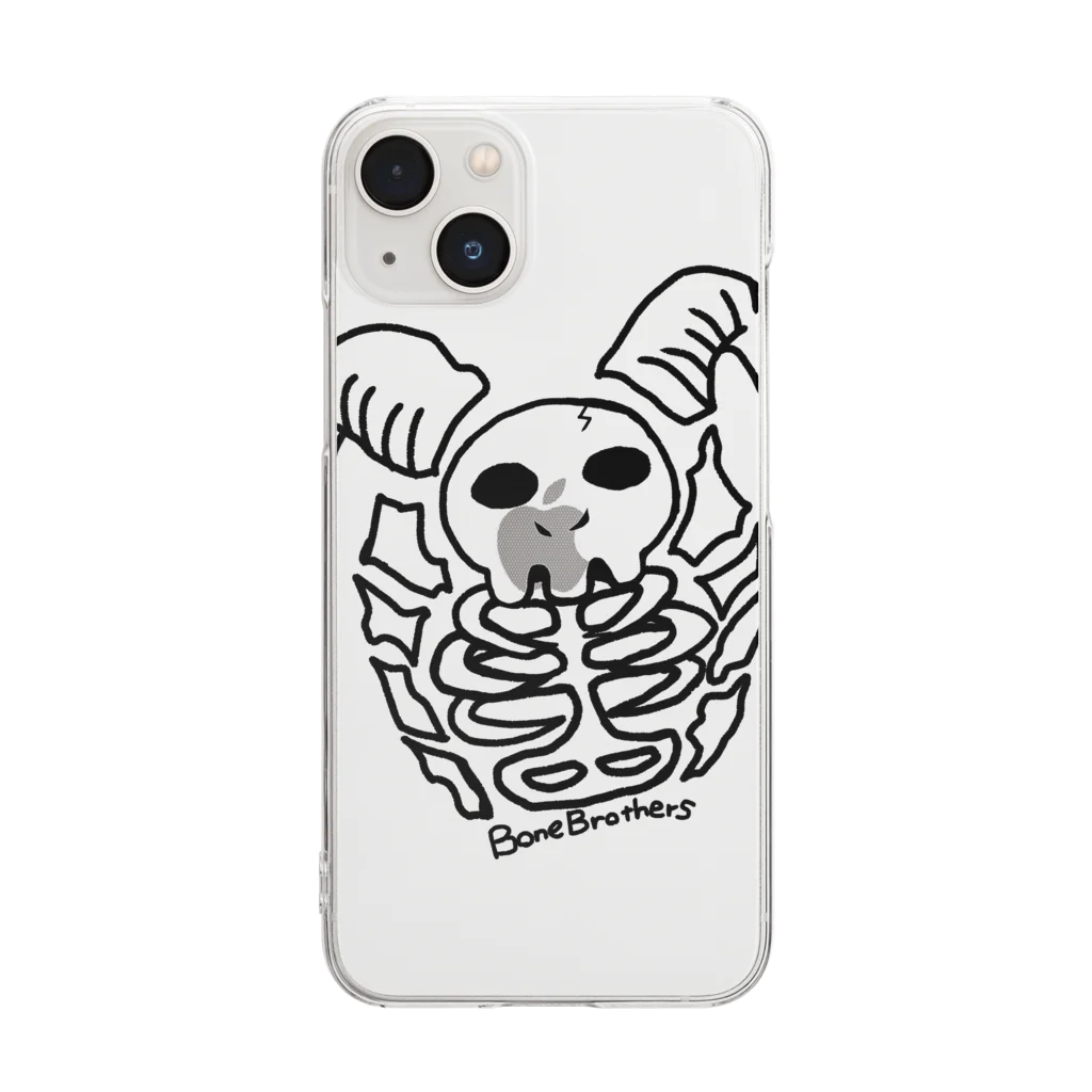 Bonebrothersのどくろ　アイテム【Dokuro Horn】 Clear Smartphone Case