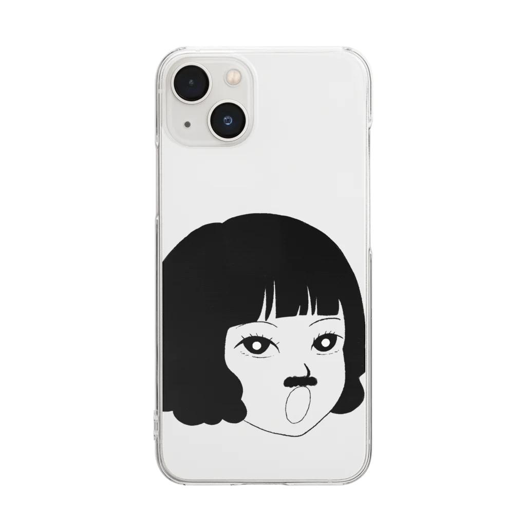 さくさくのひげ Clear Smartphone Case