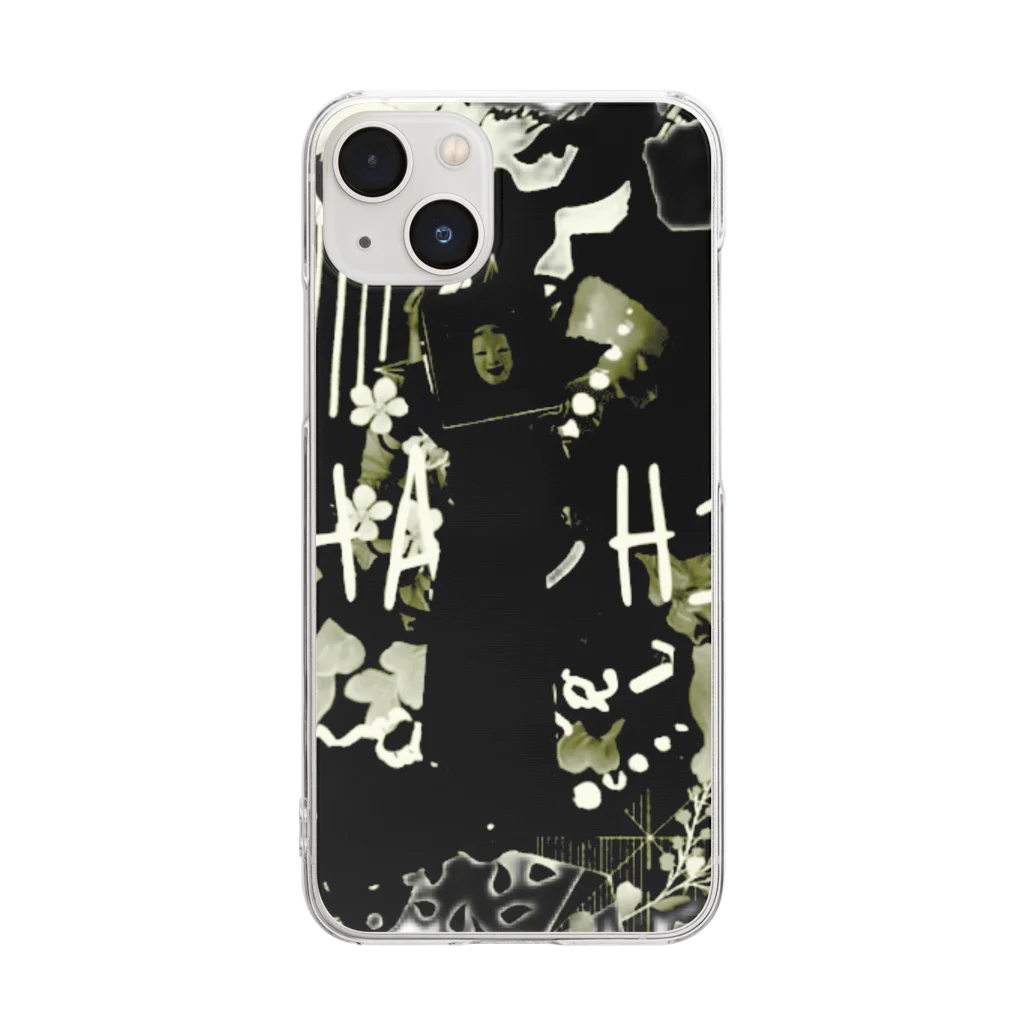 SHACHIのコラージュSHACHI（ダーク） Clear Smartphone Case