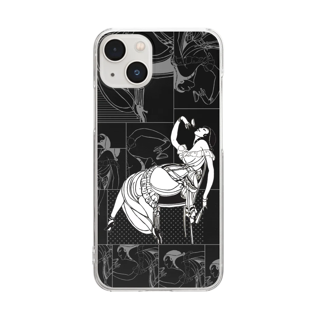 Cordelia　SUZURI分室のGERDA "Collage black" forSP Clear Smartphone Case