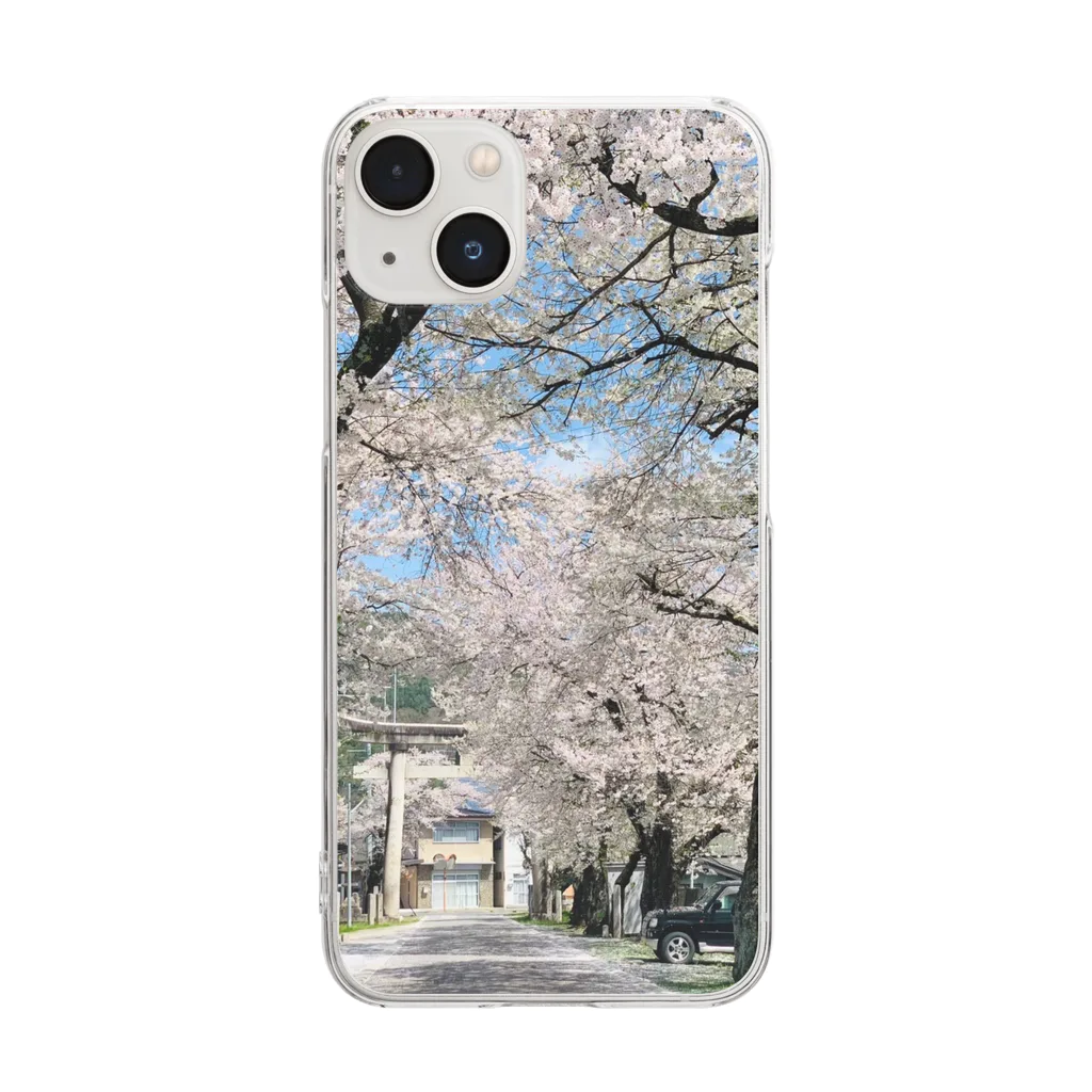 美馨の桜のトンネル Clear Smartphone Case