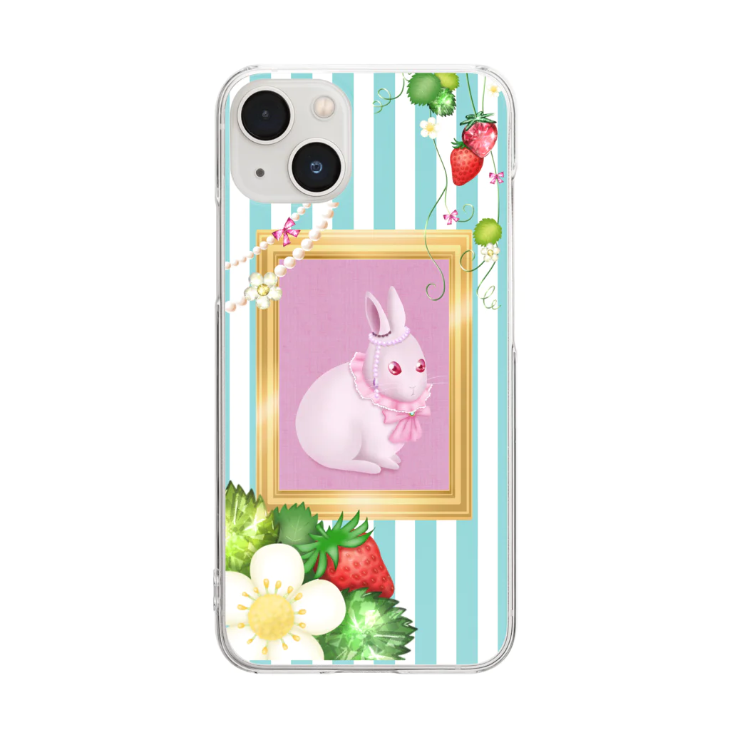 お豆ママのPrincess  Rabbit Clear Smartphone Case