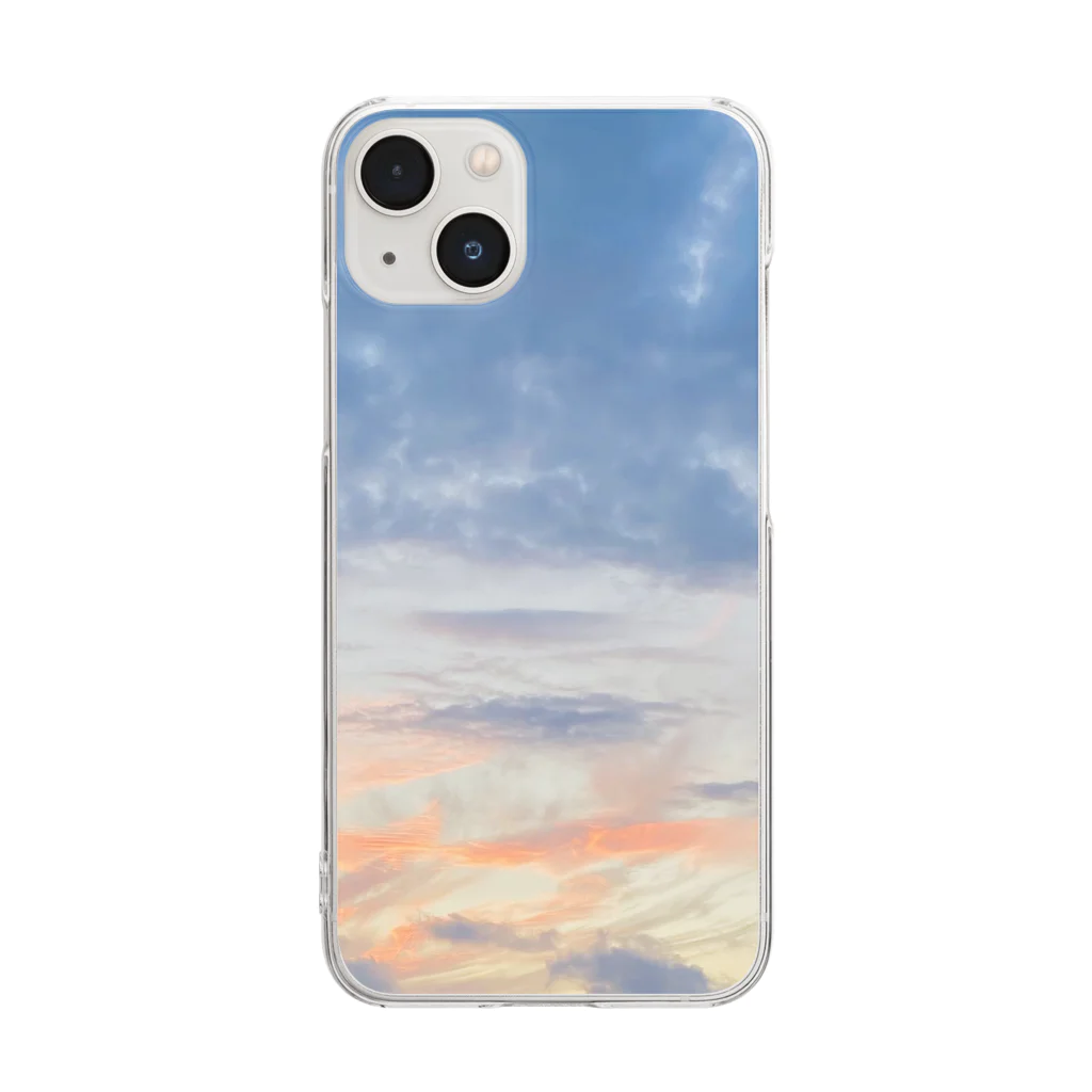 やんハウスの夕焼け Clear Smartphone Case