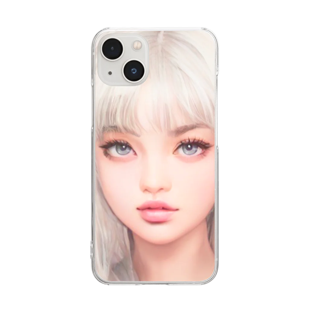 CryptoArtholic BRANDのCrypto Girl Edge #063 Clear Smartphone Case