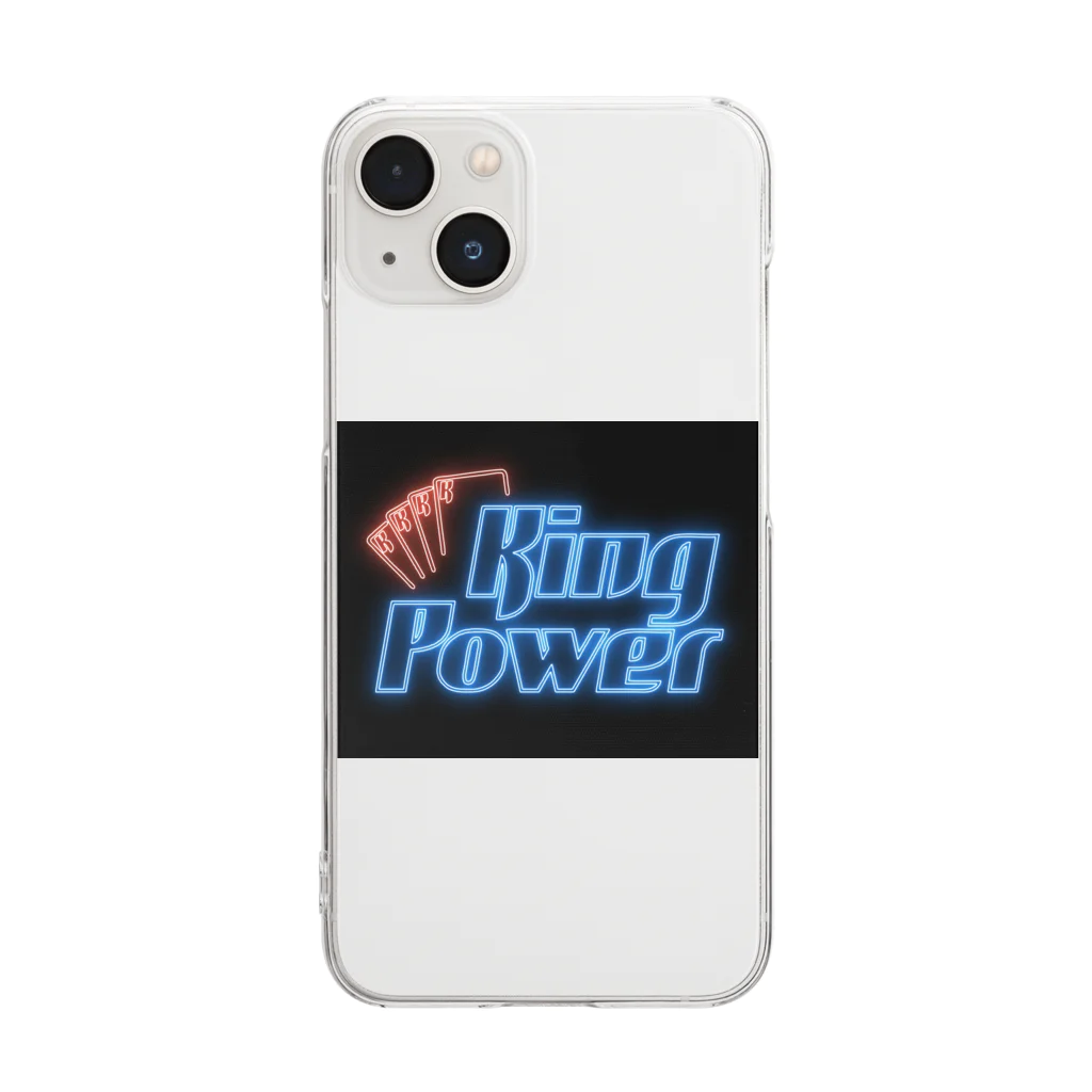 ランパンプス単独グッズショップのKing Power クリアスマホケース ブルーネオン クリアスマホケース