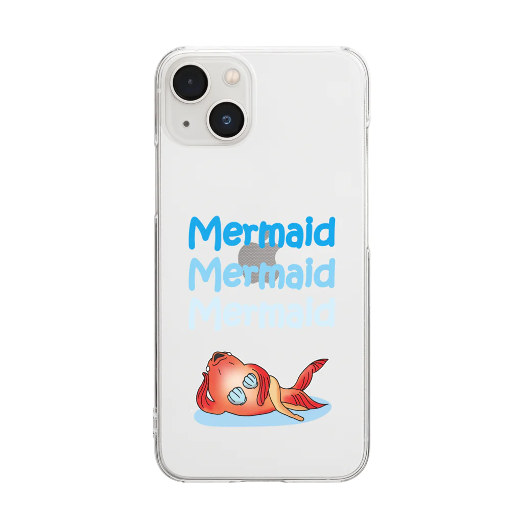 ウッチー組のマーメイド金魚・憂い Clear Smartphone Case