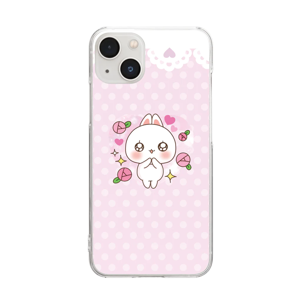 ♡らぶうさ♡のらぶうさ　ラブリー♡スマホケース Clear Smartphone Case