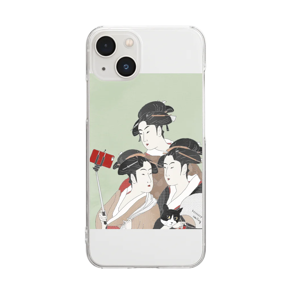 keeeeeep smilingの自撮り界隈女子 Clear Smartphone Case