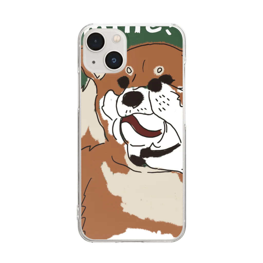 DOG FACEの柴犬【わんデザイン 7月】 Clear Smartphone Case