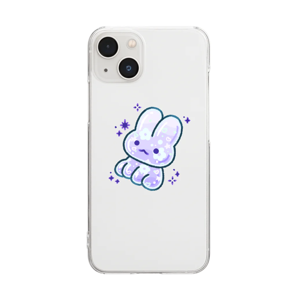 ❁みい❁のキラキラなうさぎ Clear Smartphone Case