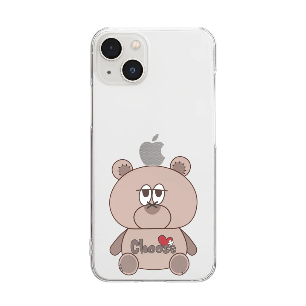 lonely❤️‍🩹のlonely bear Clear Smartphone Case