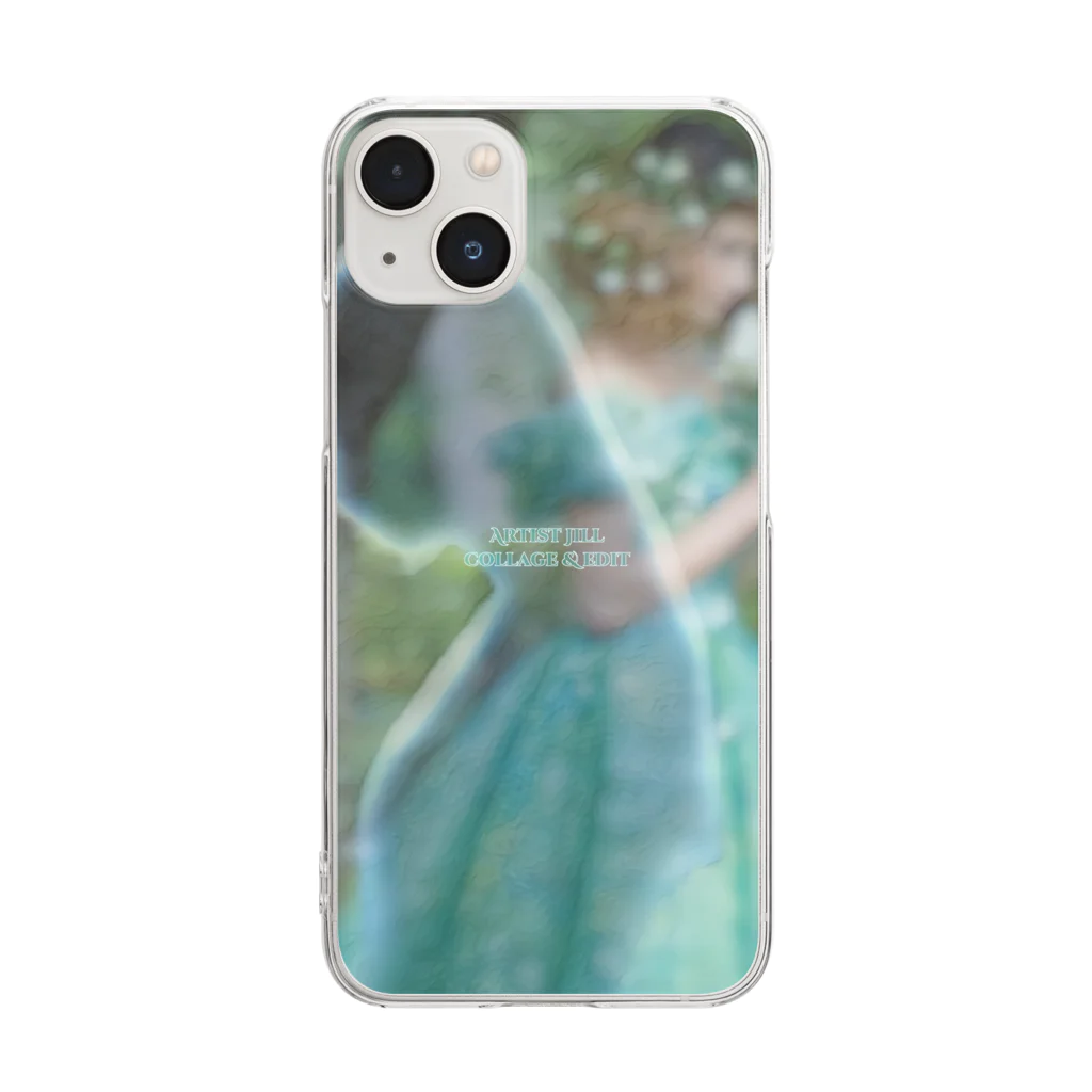 【ホラー専門店】ジルショップの美しい緑と女性たち Clear Smartphone Case