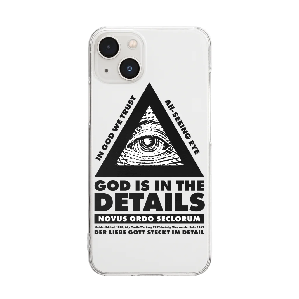 ODD WORKS STOREのGod is in the detail クリアスマホケース