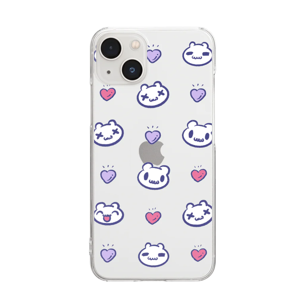 MUJOTAN SHOP SUZURI支店のぷにょたんいっぱい すまほけーす Clear Smartphone Case