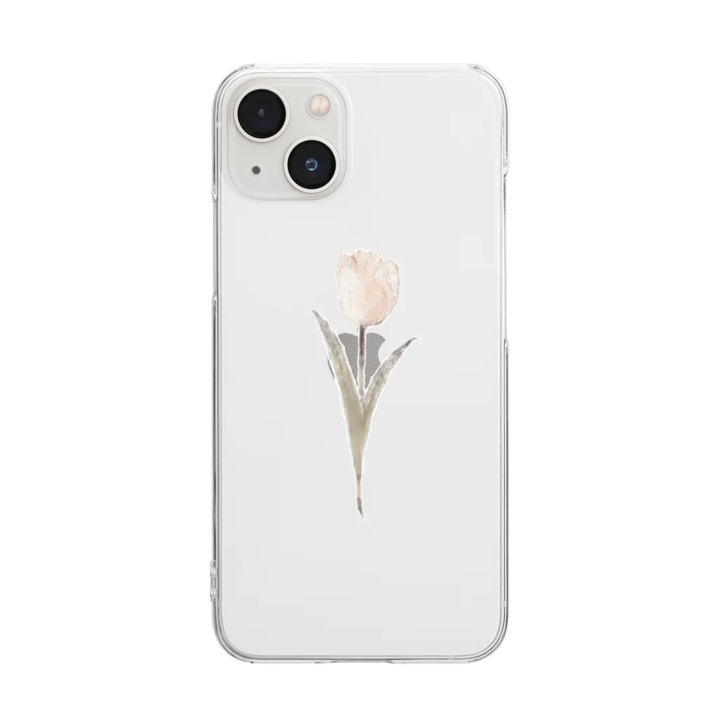 rilybiiの*airy sugar antique flower Clear Smartphone Case