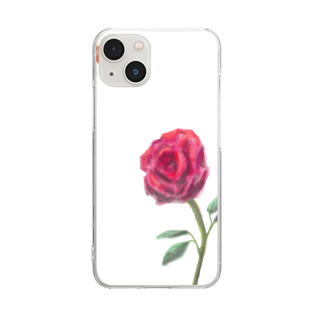 ユラレルのデジタル作品「金魚と薔薇」より Clear Smartphone Case