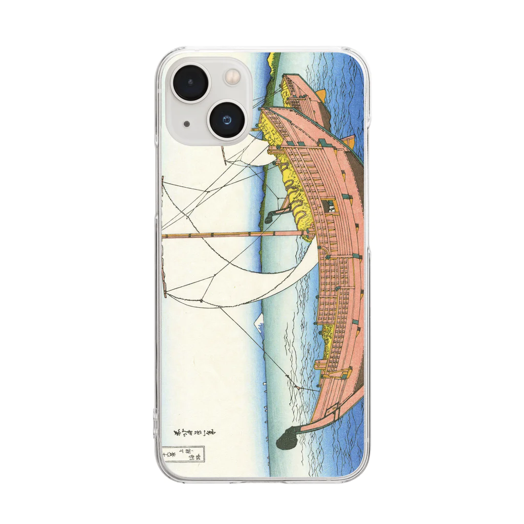 寿めでたや(ukiyoe)の葛飾北斎_冨嶽三十六景　上総ノ海路 Clear Smartphone Case